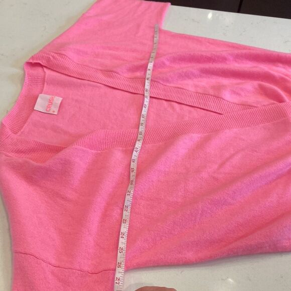 Crush Cashmere 100% Cashmere Pink Oversized Single Button Preppy Cardigan XS - Picture 4 of 8